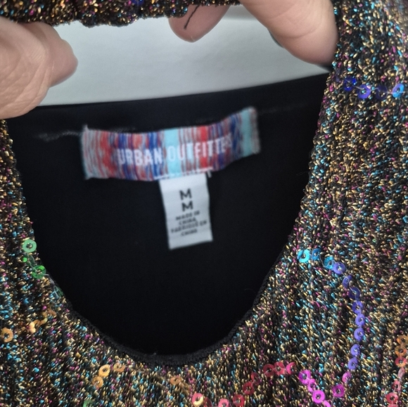 Urban Outfitters Gemma Sparkley Halter Neck Tie Body Con Cut Out Mini Dress - Picture 7 of 10